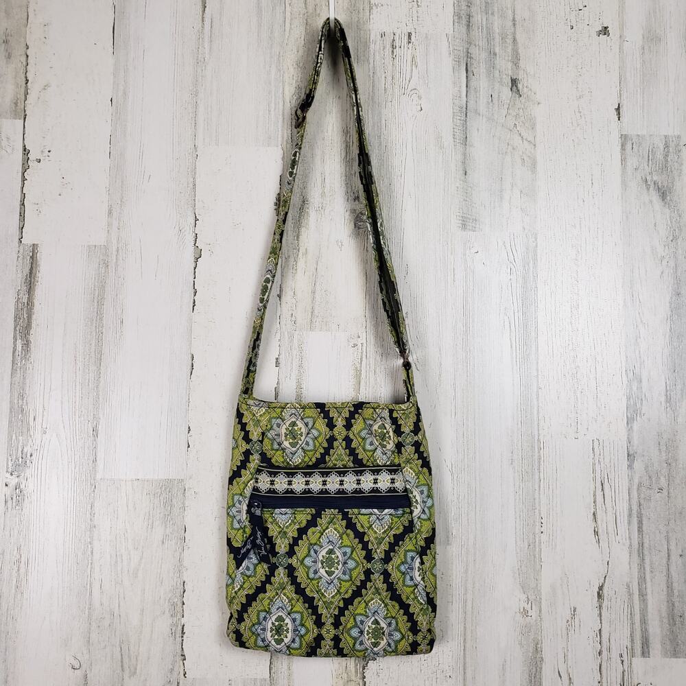 Vera Bradley Green "Cambridge" Crossbody Shoulder Bag
